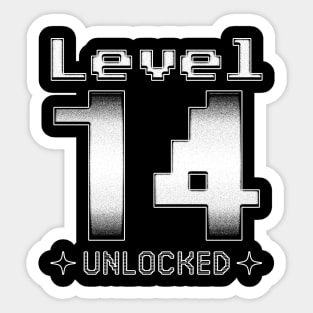 Level 14 Unlocked Sticker